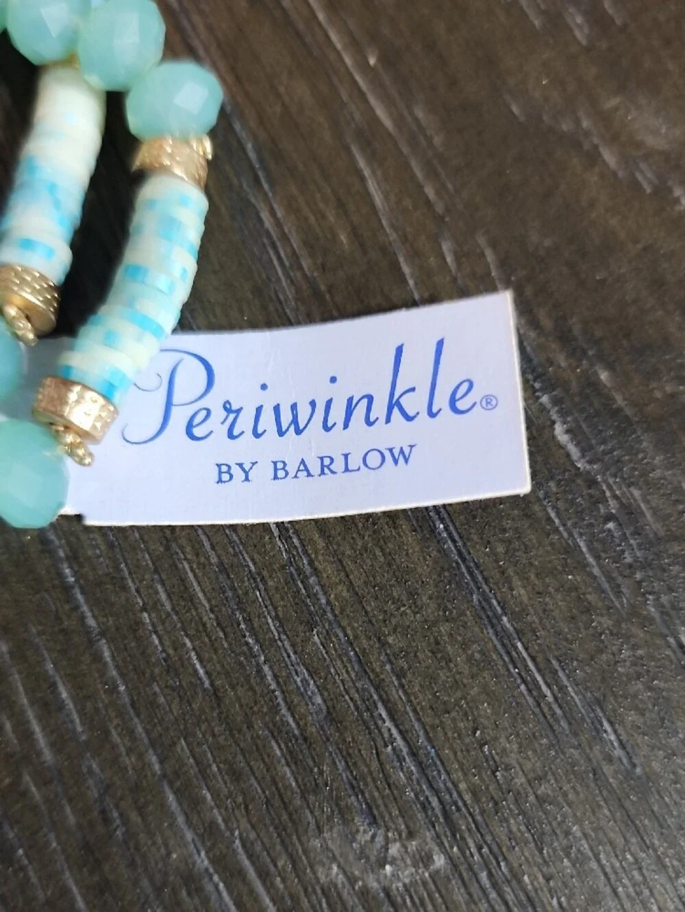 Periwinkle by Barlow Aqua and Mint Beaded Tassel Bracelet Set